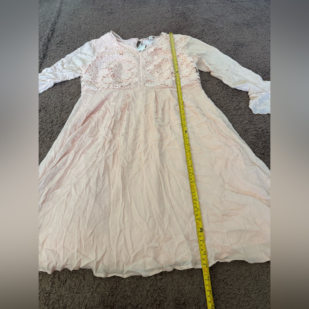 2 FOR $25 EST 1945 Cato First Bloom Dress Bell Sleeve Elegant Peach Pink 14 NEW - Picture 10 of 12